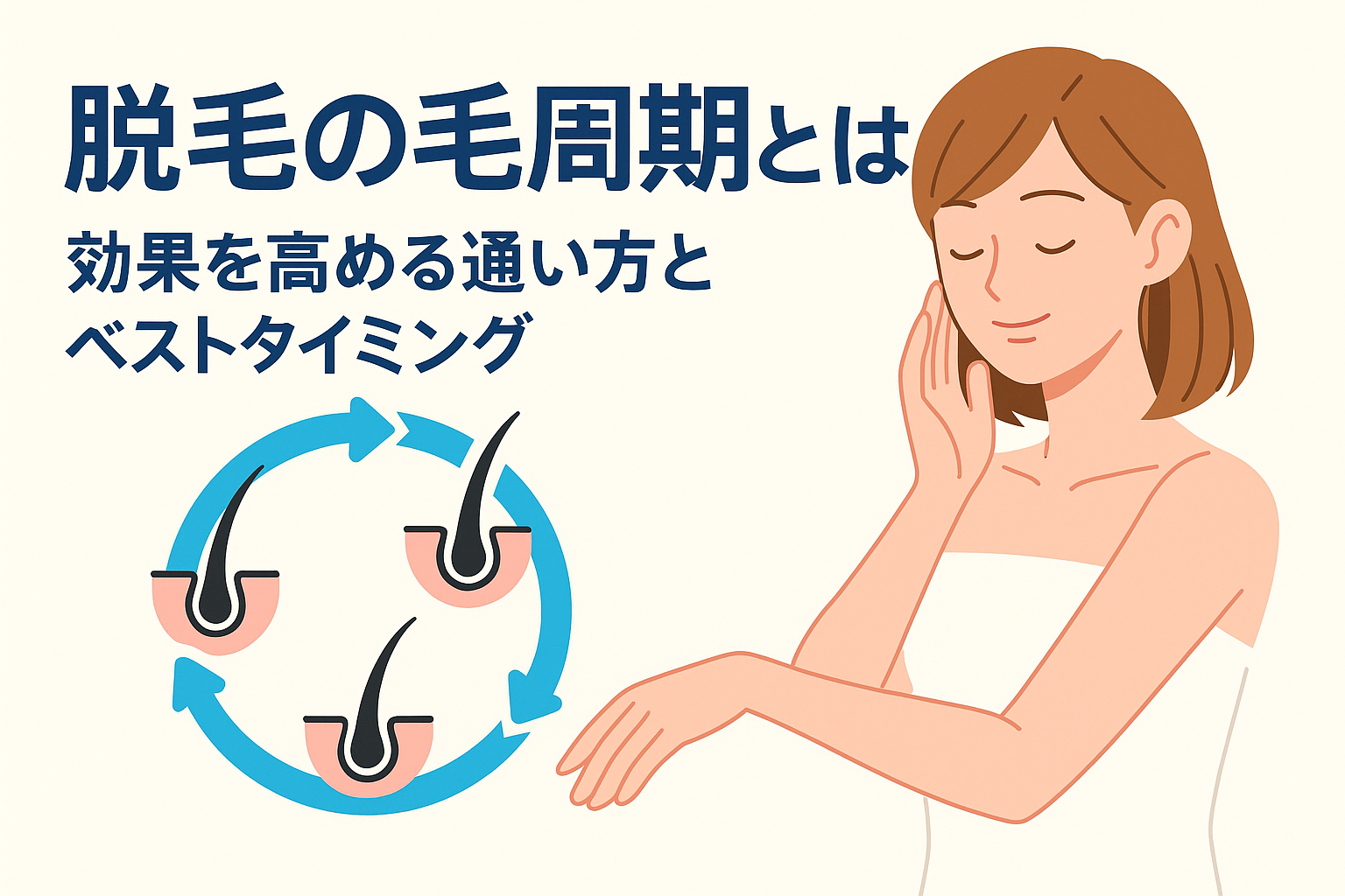 脱毛の毛周期とは？効果を高める通い方とベストタイミング