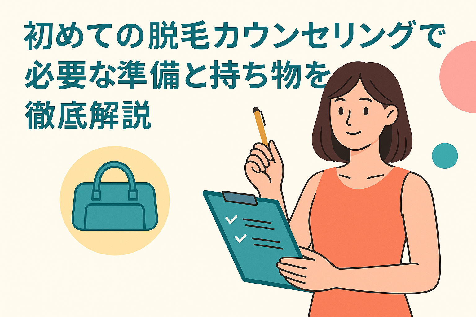 初めての脱毛カウンセリングで必要な準備と持ち物を徹底解説