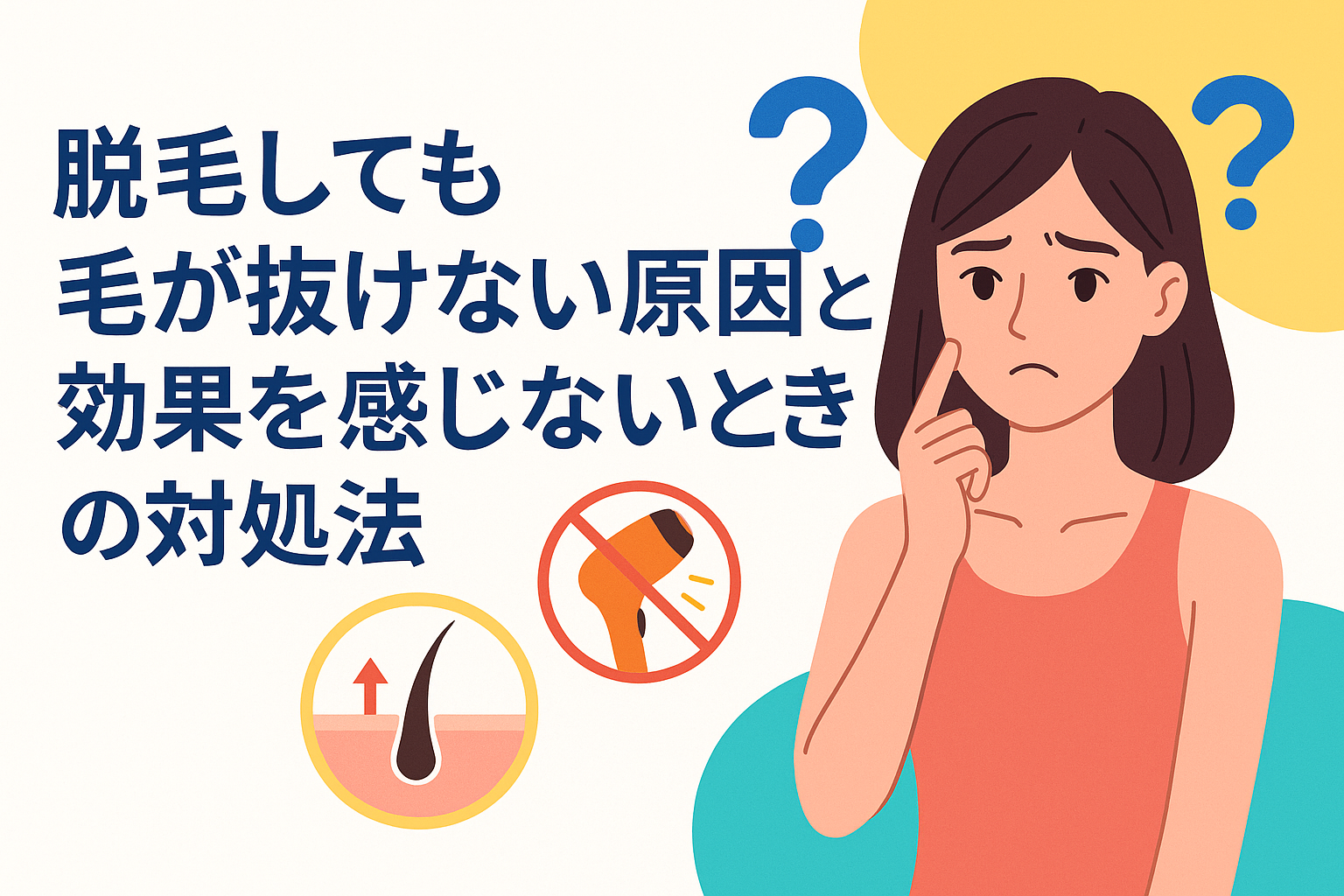 脱毛しても毛が抜けない原因と効果を感じないときの対処法