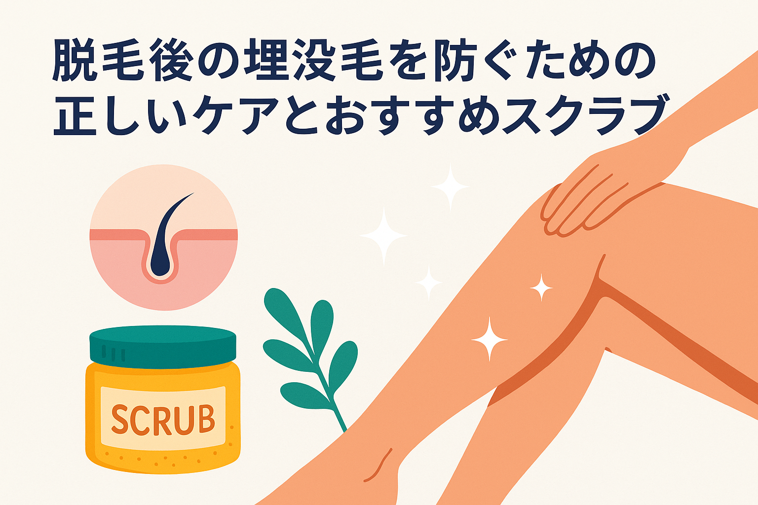 脱毛後の埋没毛を防ぐための正しいケアとおすすめスクラブ