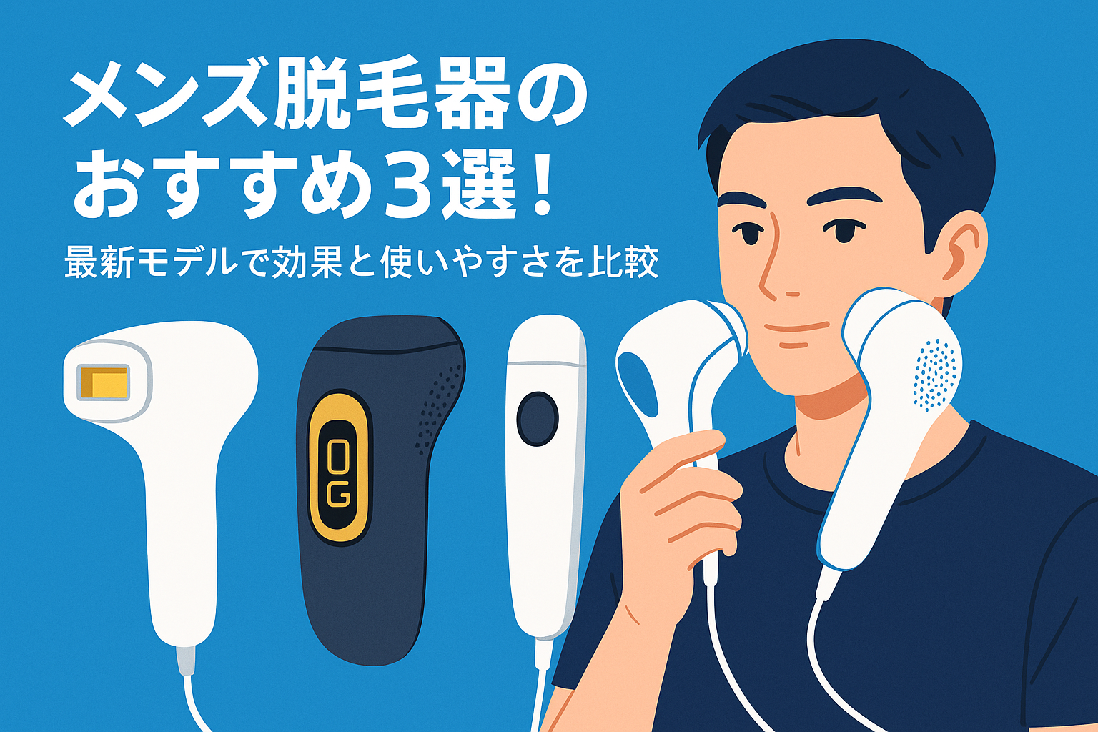 メンズ脱毛器のおすすめ3選！最新モデルで効果と使いやすさを比較