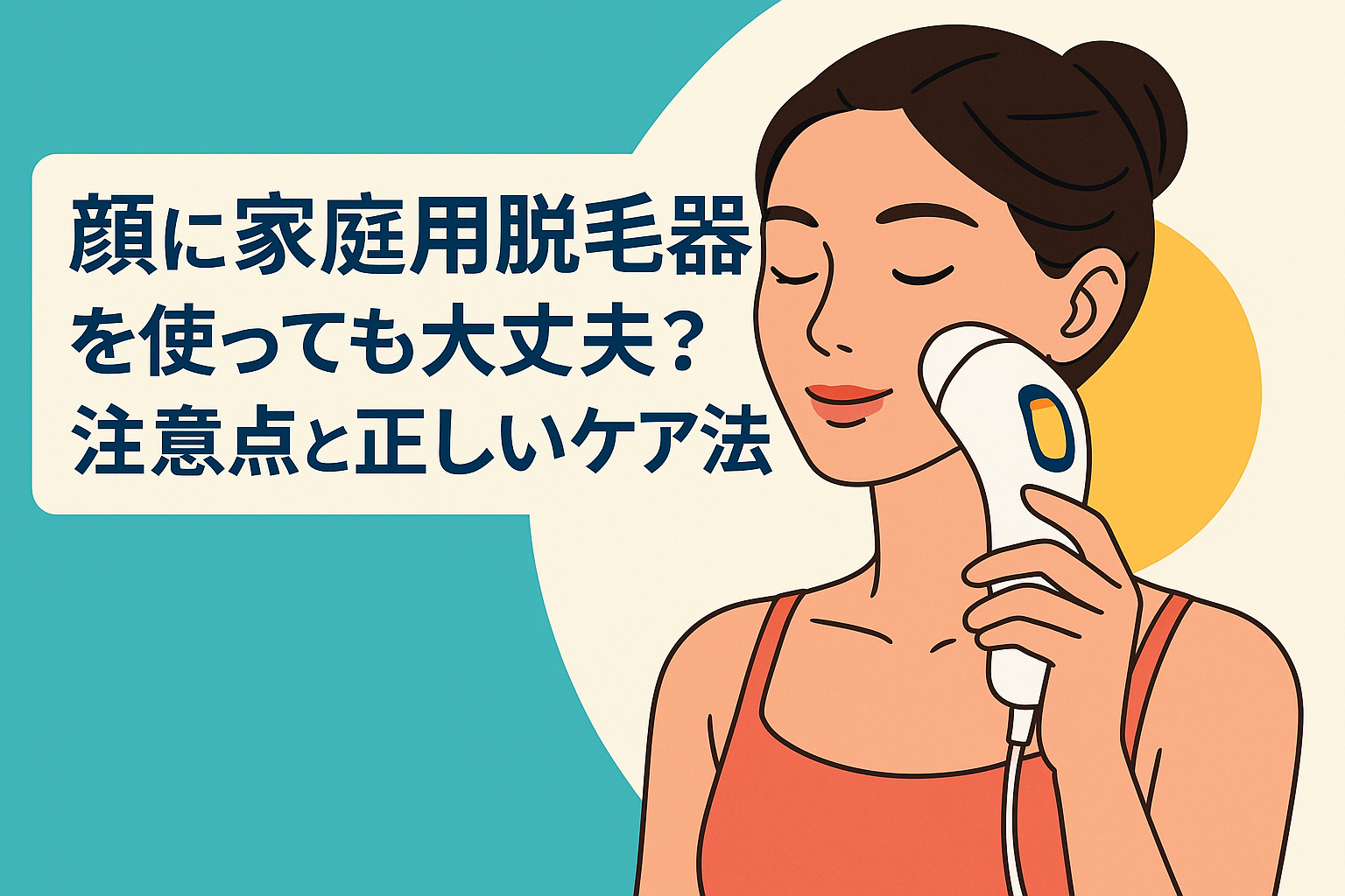 顔に家庭用脱毛器を使っても大丈夫？注意点と正しいケア法